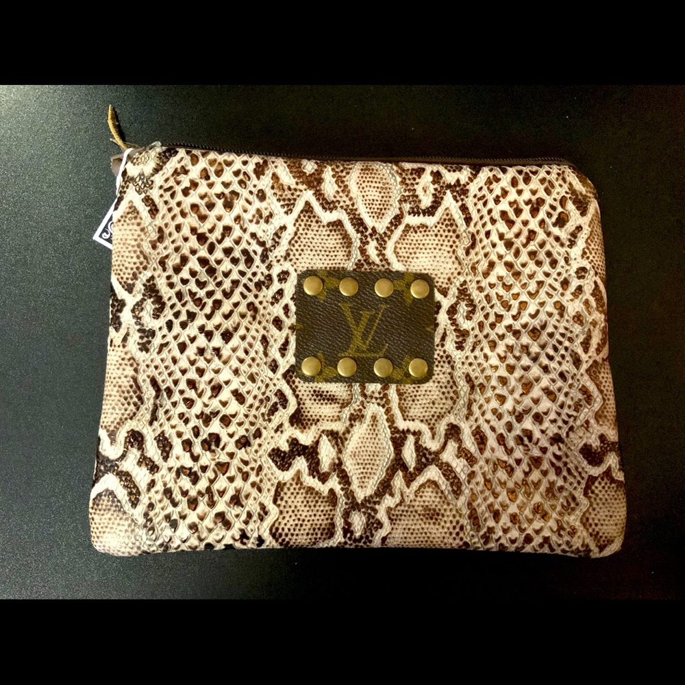 Snake Print Clutch